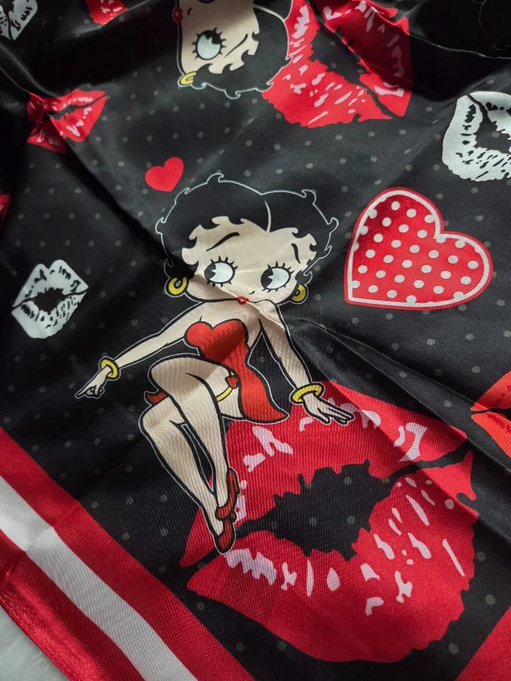 Betty Boop Silky Feel Square Scarf